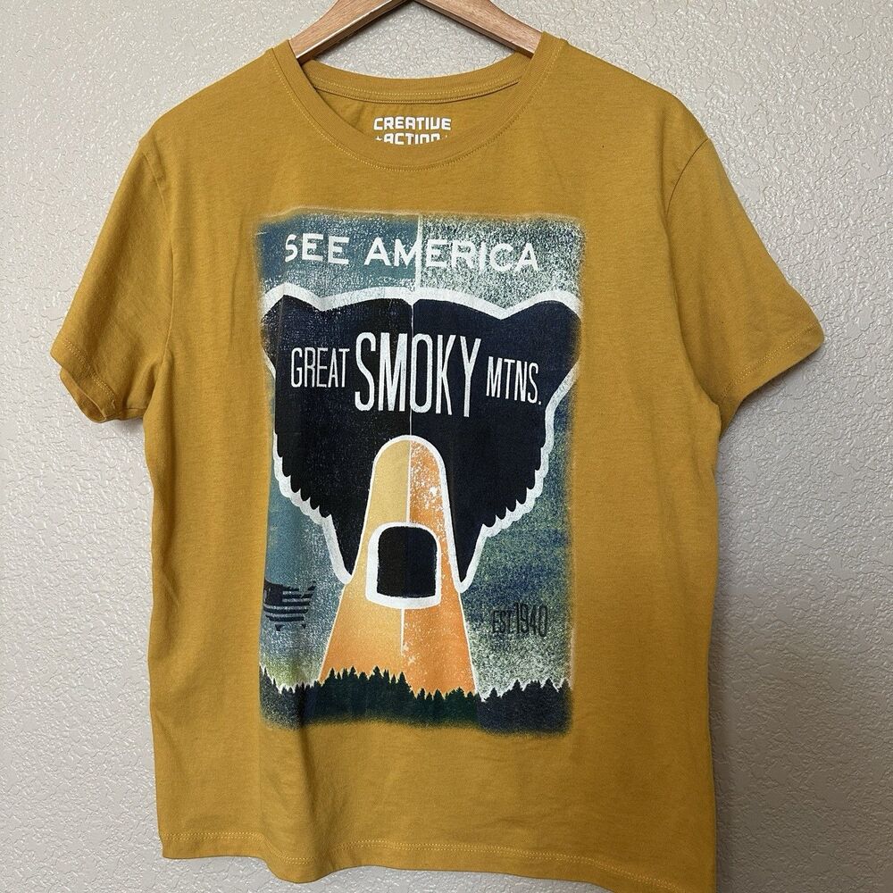 Creative Action Network‎ Womens XL See America Great Smoky Mountains Bear Tshirt